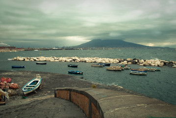 Napoli, winter. The clouds and the wind