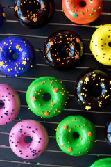 donuts in a glaze mix on  the deco and the trellis