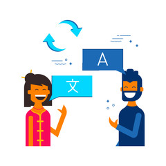 Friends translating online social media chat