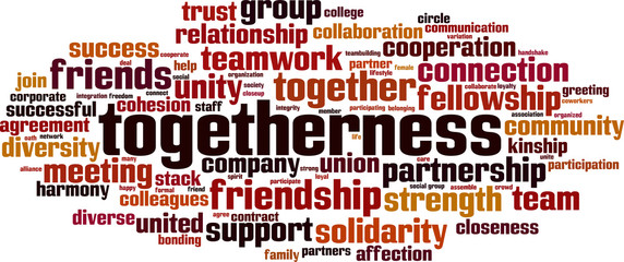 Togetherness word cloud