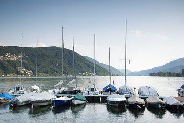 Barca sul lago di Lugano