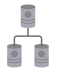 barrels network pyramid icon vector illustration design
