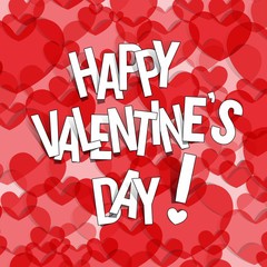 Happy Valentine's Day Greeting Card vector illustration