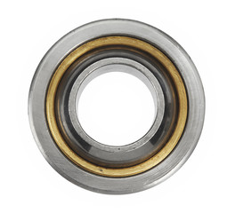 Close up of bearings isolated on white