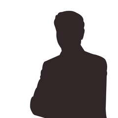 Silhouette of man vector illustration.  