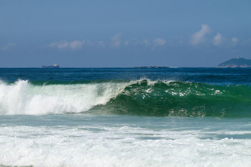Wave in Leblon Beach - Rio de Janeiro, Brazil
