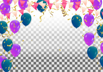 Balloons background. Vector illustration