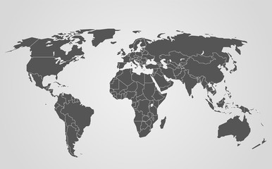World map infographic template. Layered template for design