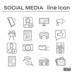 Set of icons, social media.