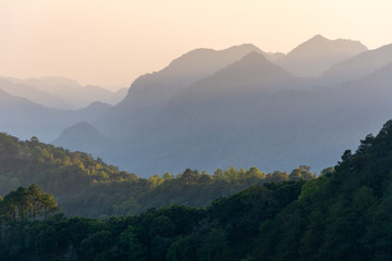 Beautiful mountain sunsets.