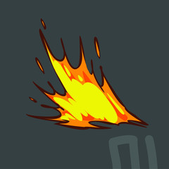 fire on black background