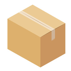 box carton delivery service vector illustration design