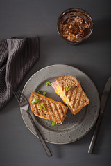 grilled ham and cheese sandwich