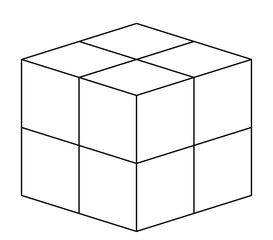 cubic matrix geometric icon vector illustration design