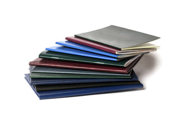 photo of a large number of documents on a white background