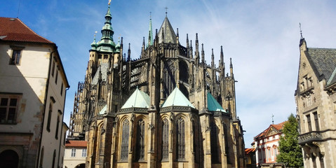 Beautiful St. Vitus Cathedral in Prague