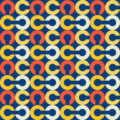 Link chain block seamless pattern. Suitable for screen, print and other media.