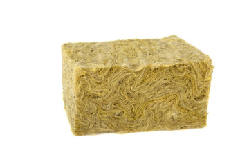 Mineral wool isolated on white background