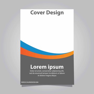 Cover design annual report, vector flyer template design for business brochure