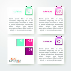 Four squares infographic template in vector