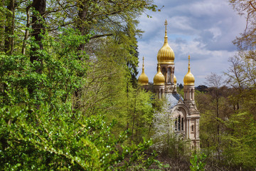  russian orthodox church with golden copula