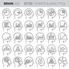 Mind Process Vector Analytics Icons