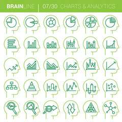 Mind Process Vector Analytics Icons
