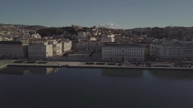 Panorama of the city of Trieste in sunny weather