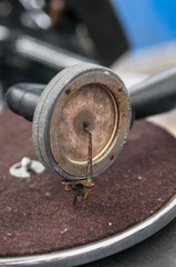 Old Grammophone close up macro shot