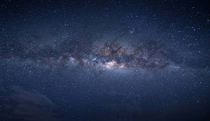 Milky way Galaxy and stars with space dust. soft focus noise due to long expose and high iso.
