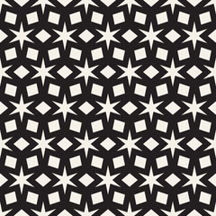 Vector seamless pattern. Modern stylish texture. Geometric striped ornament. Monochrome lattice