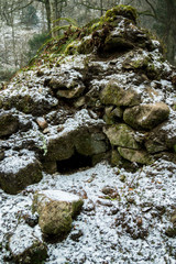 Ruins of an old stone building on Dartmoor