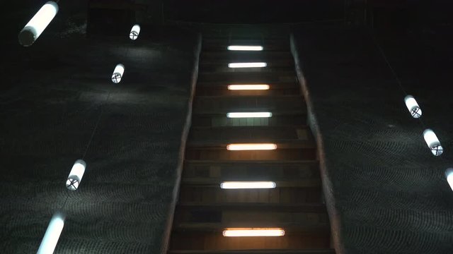 Stairs balconies at Turda Salt Mine