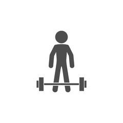 man with a barbell icon.Element of popular fitness  icon. Premium quality graphic design. Signs, symbols collection icon for websites, web design,