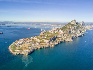 Famous Gibraltar is an overseas British territory sharing border with Spain, Iberian Peninsula