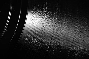 Vinyl record surface extreme close up
