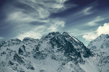 Snowy Caucasian mountains