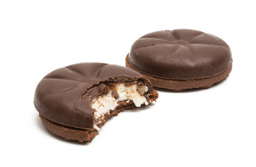 chocolate cookies isolated