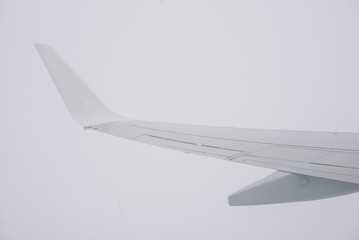 View of the  fog from an airplane window