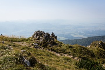 Fototapeta na wymiar romantic mountain landscape in summer