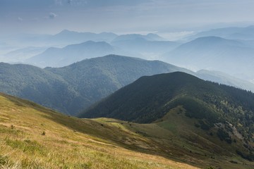 Fototapeta na wymiar romantic mountain landscape in summer