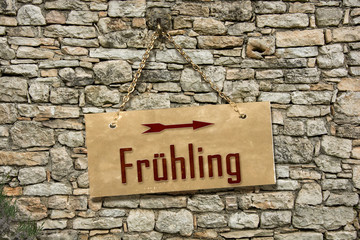 Fototapeta na wymiar Schild 235 - Frühling