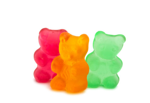 jelly bears isolated