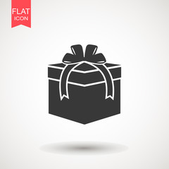 Gift Box icon on white background. Vector illustration.