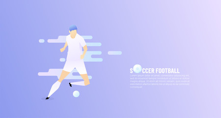Fototapeta na wymiar Soccer Football concept, Action, player man -Vector illustration