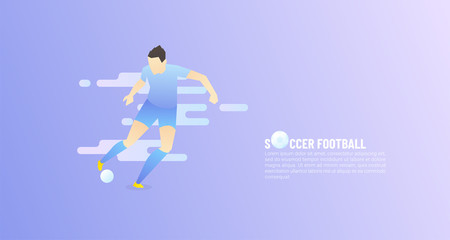 Fototapeta na wymiar Soccer Football concept, player man, Vector illustration