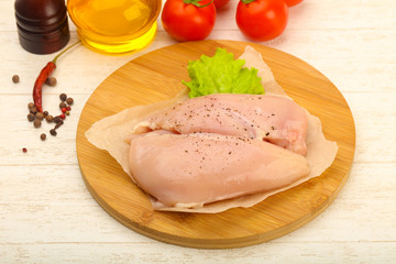 Raw chicken breast