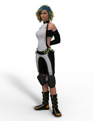 Sexy Female Science Fiction Character 3D Rendering © studio1media