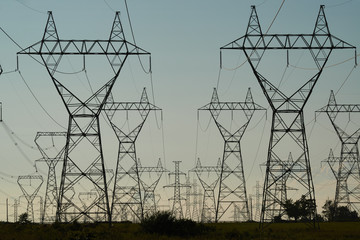 Power Grid Towers  at Dusk