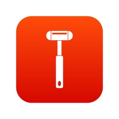 Reflex hammer icon digital red